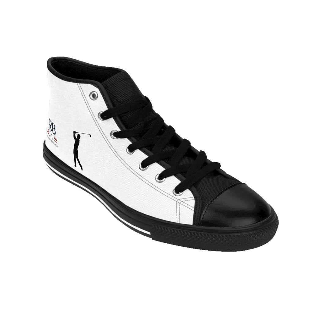 Men's Golf High-Top Sneakers | Golfer Silhouette & RB Monogram Canvas Shoes | Richard Brokman
