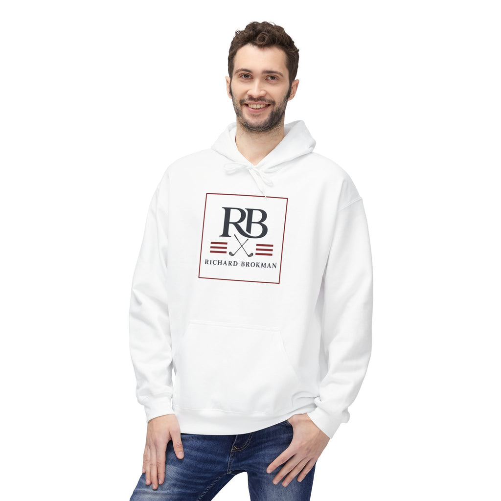 RB Monogram Hoodie | Minimal Square Logo Pullover | Richard Brokman