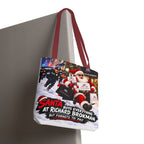 Christmas Santa Shopping Tote Bag | Santa Buys Everything at Richard Brokman | Canvas Holiday Gift Bag