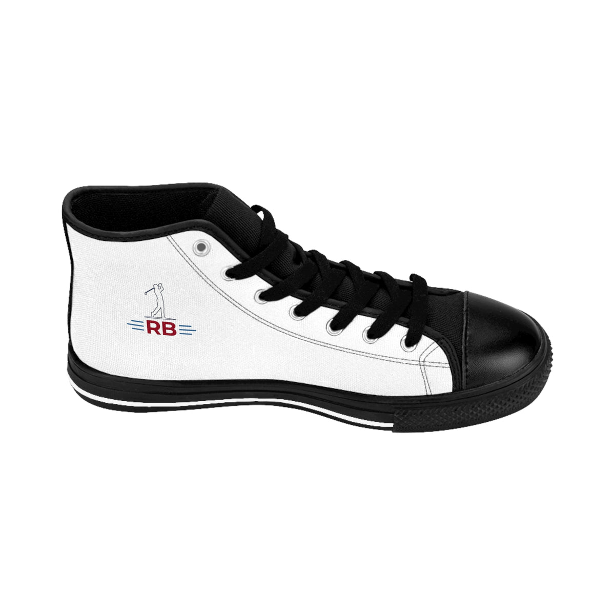 Men's Golf High-Top Sneakers | Golfer Silhouette & RB Monogram Canvas Shoes | Richard Brokman