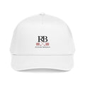 RB Monogram Golf Cap | Mid Profile White Baseball Hat | Richard Brokman
