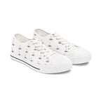 Fire Truck Sneakers for Women | Cute Mini Red Fire Engine Pattern Low-Top Canvas Shoes | Firefighter Gift