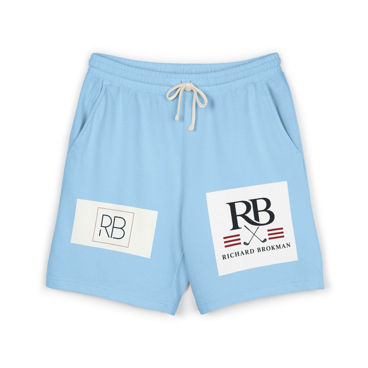 RB Monogram Sweat Shorts | Garment-Dyed Lounge Shorts | Richard Brokman