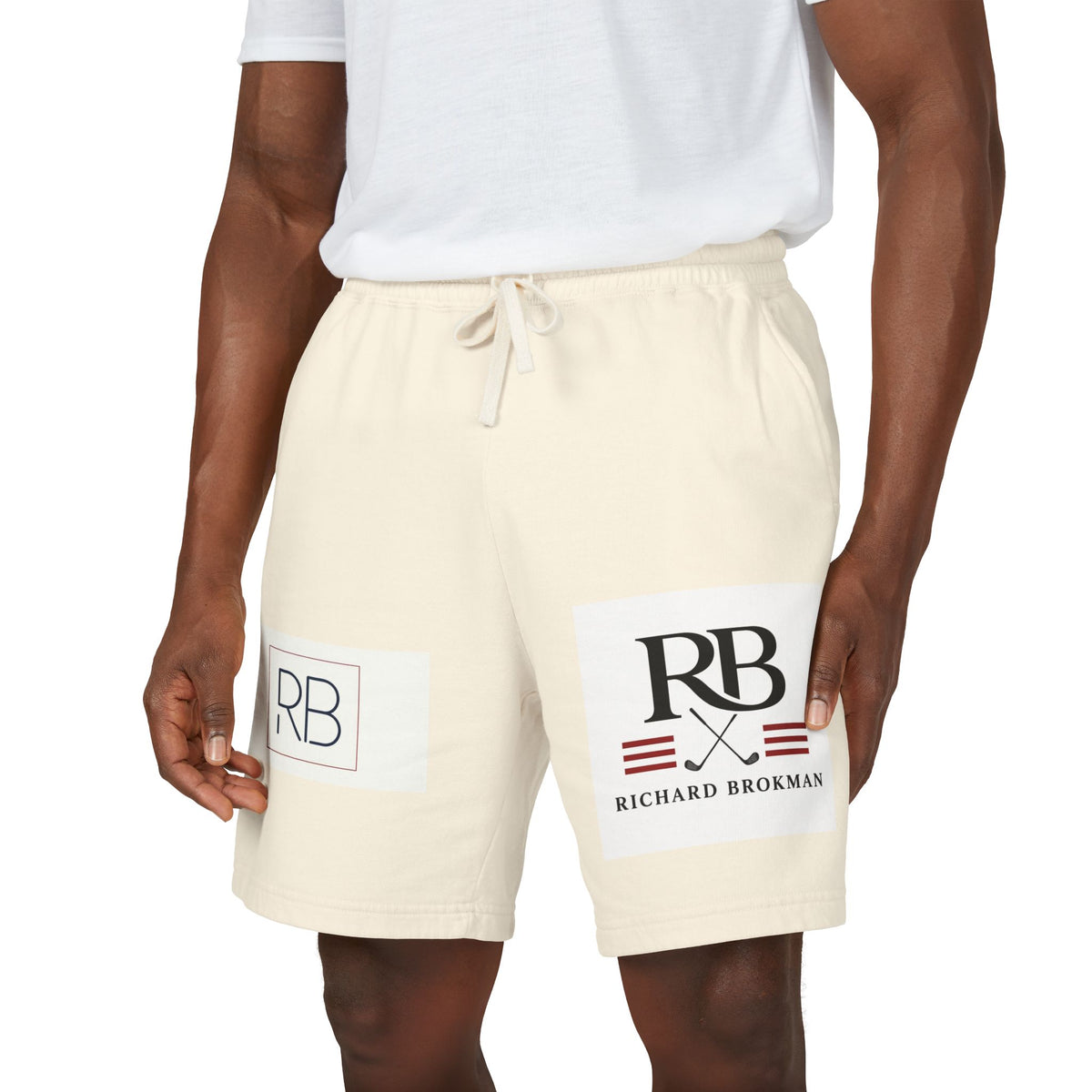 RB Monogram Sweat Shorts | Garment-Dyed Lounge Shorts | Richard Brokman