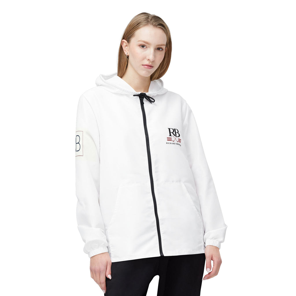 RB Monogram Windbreaker Jacket | Lightweight Hooded Zip Jacket | Richard Brokman