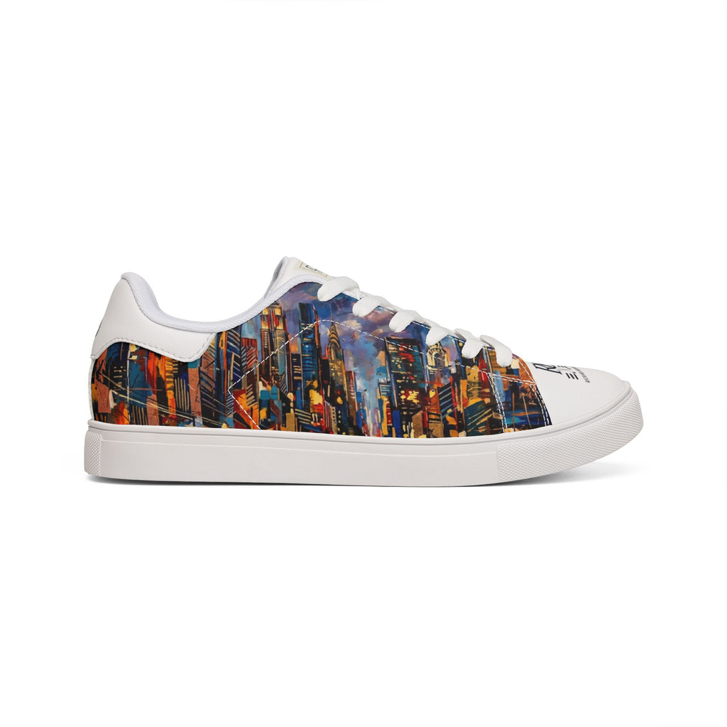 RB City Skyline Sneakers | Low-Top Art Print Leather Sneakers | Richard Brokman