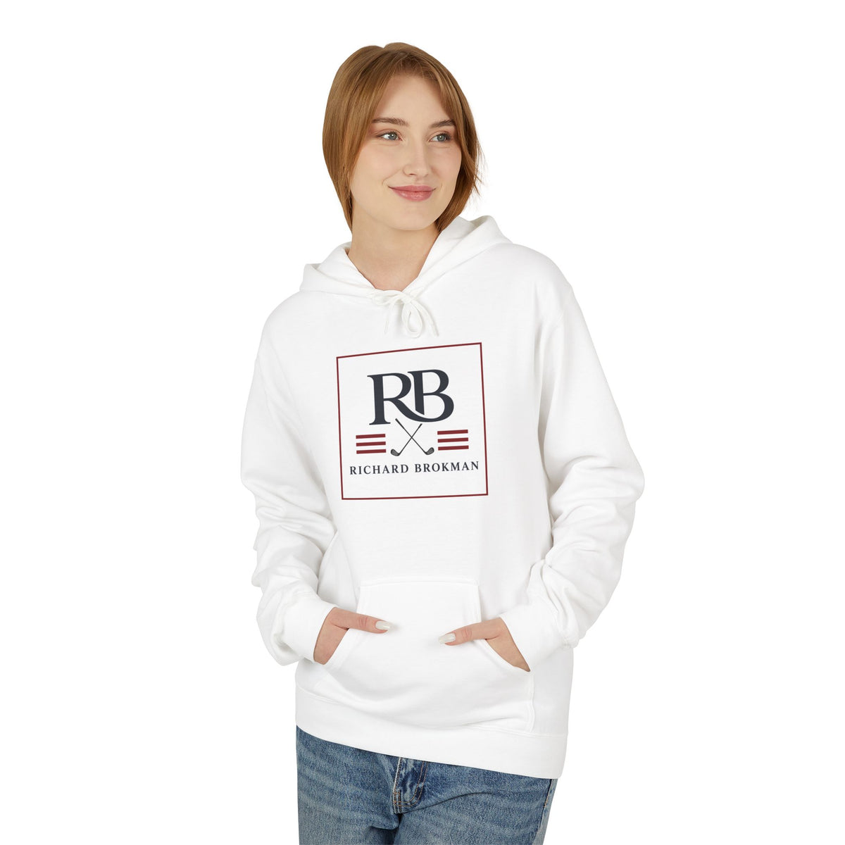 RB Monogram Hoodie | Minimal Square Logo Pullover | Richard Brokman