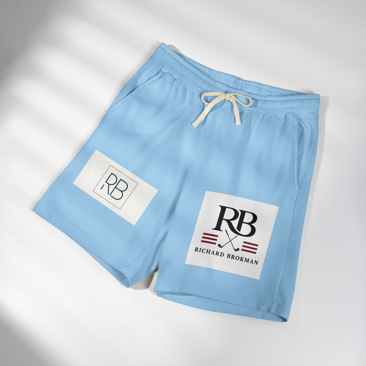 RB Monogram Sweat Shorts | Garment-Dyed Lounge Shorts | Richard Brokman