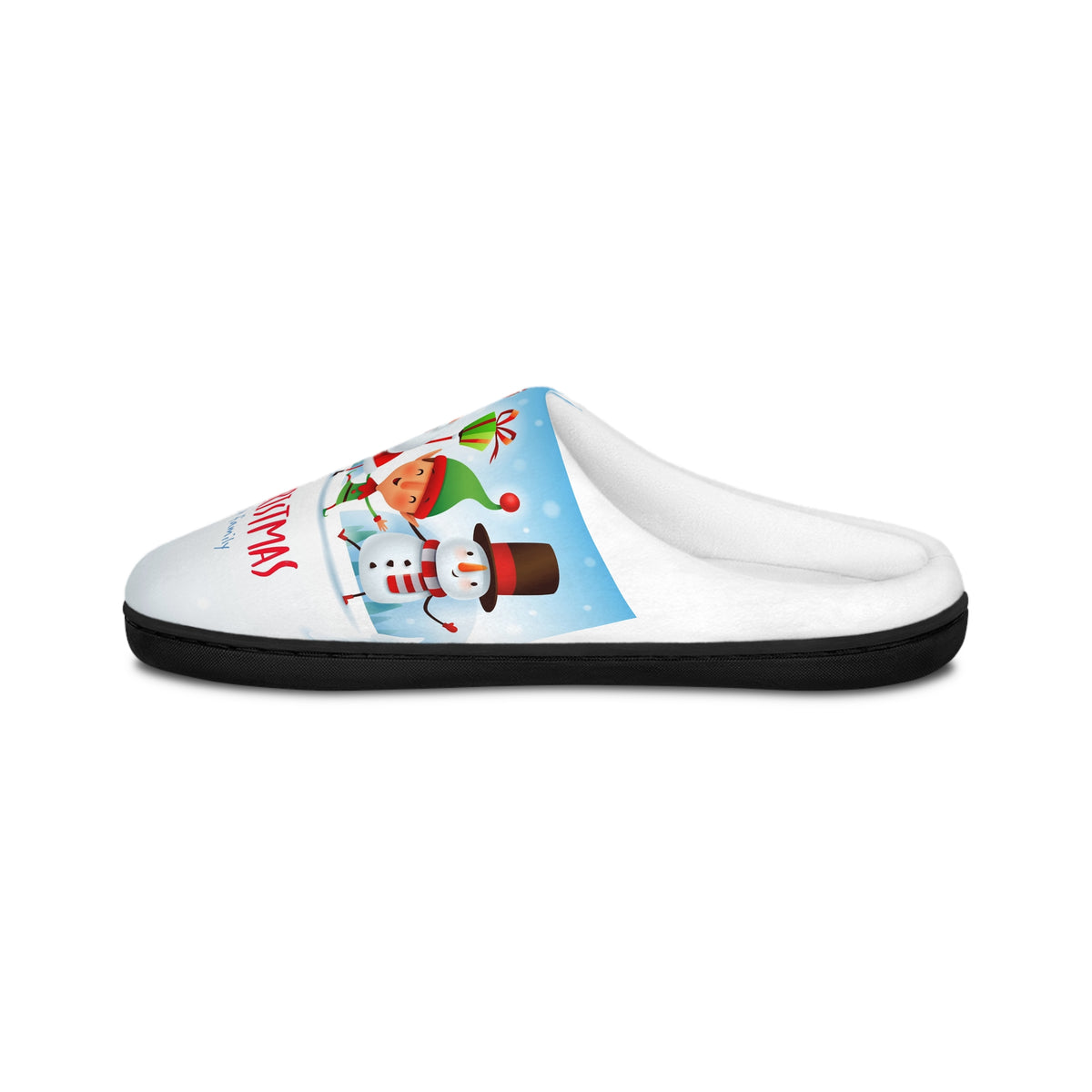 Christmas Slippers for Women | Cute Santa & Reindeer Print Indoor Slides | Cozy Holiday House Shoes Gift
