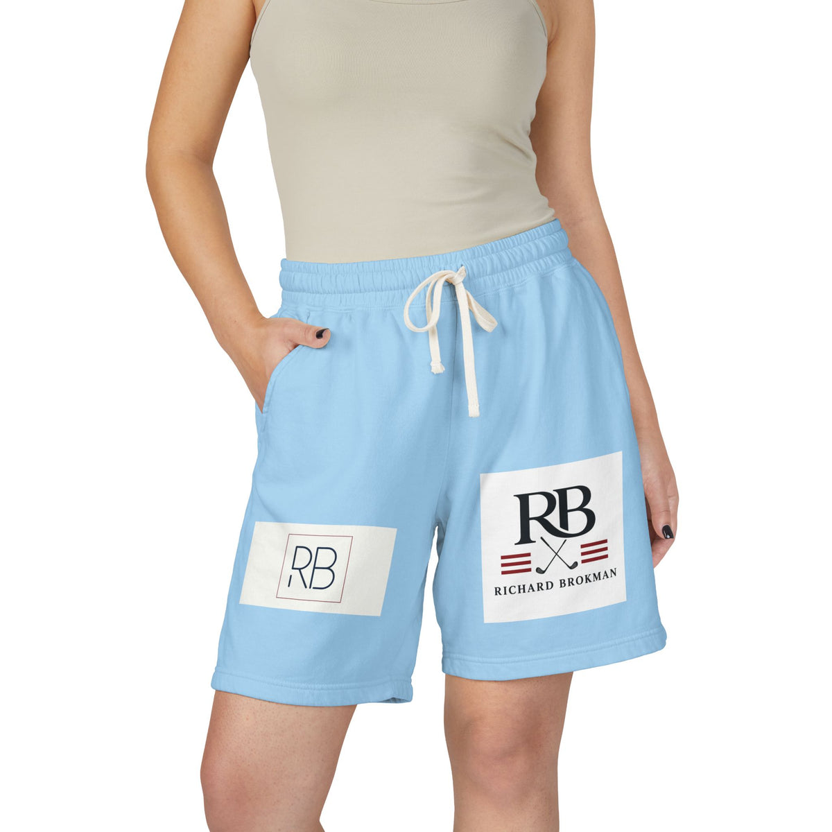 RB Monogram Sweat Shorts | Garment-Dyed Lounge Shorts | Richard Brokman