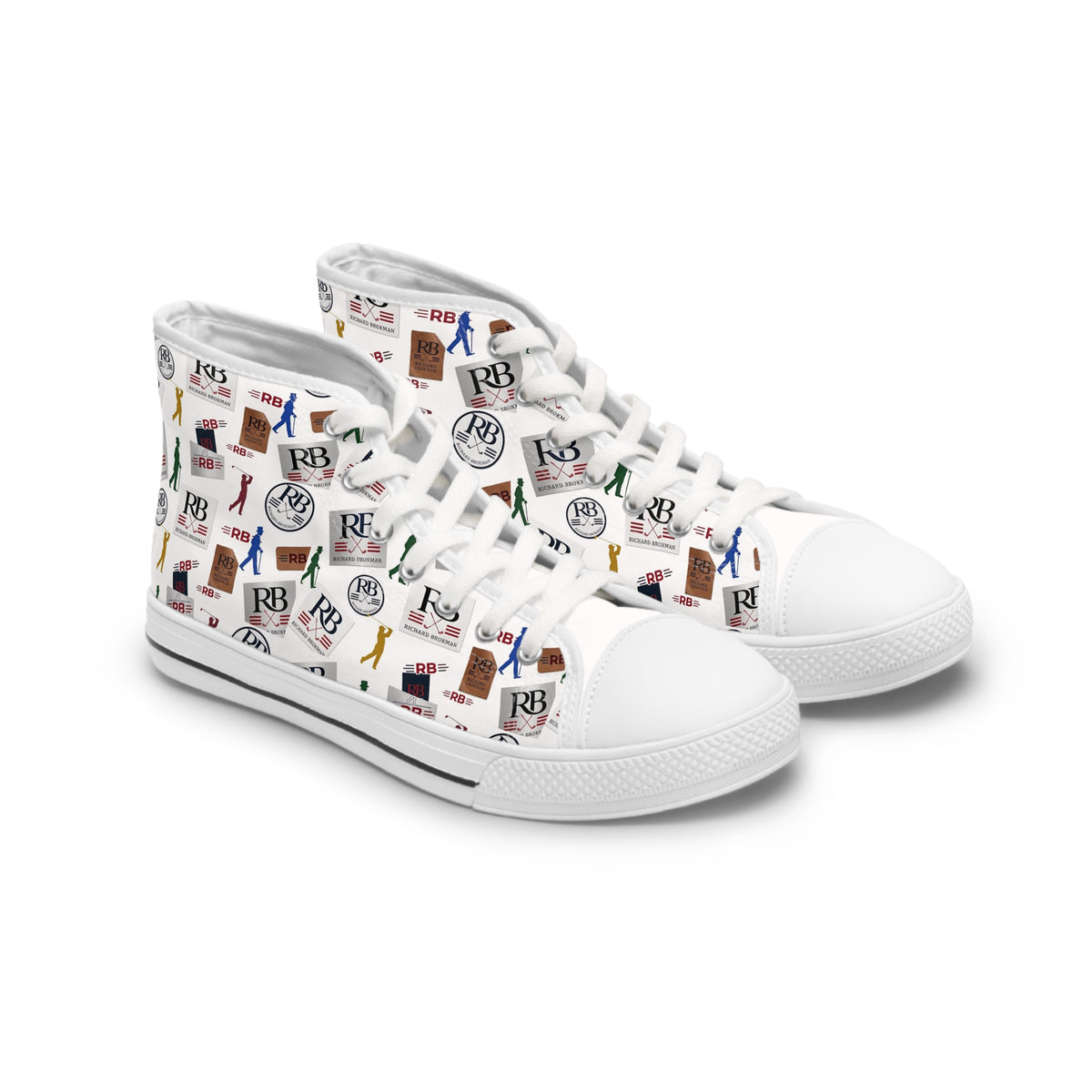 Travel Sticker High Top Sneakers | Vintage Luggage Tag & Passport Stamp Print Canvas Shoes | Wanderlust Gift
