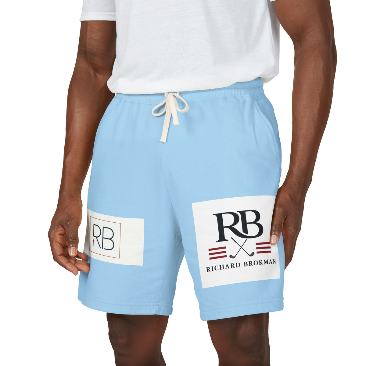 RB Monogram Sweat Shorts | Garment-Dyed Lounge Shorts | Richard Brokman