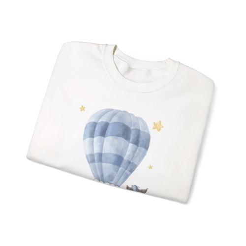 Hot Air Balloon Fox Sweatshirt | Watercolor Sleeping Fox Crewneck | Cozy Whimsical Pullover