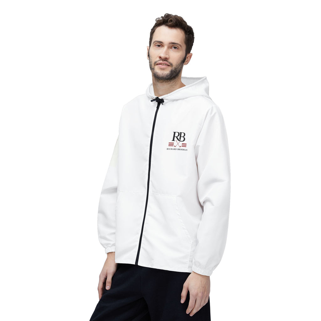 RB Monogram Windbreaker Jacket | Lightweight Hooded Zip Jacket | Richard Brokman