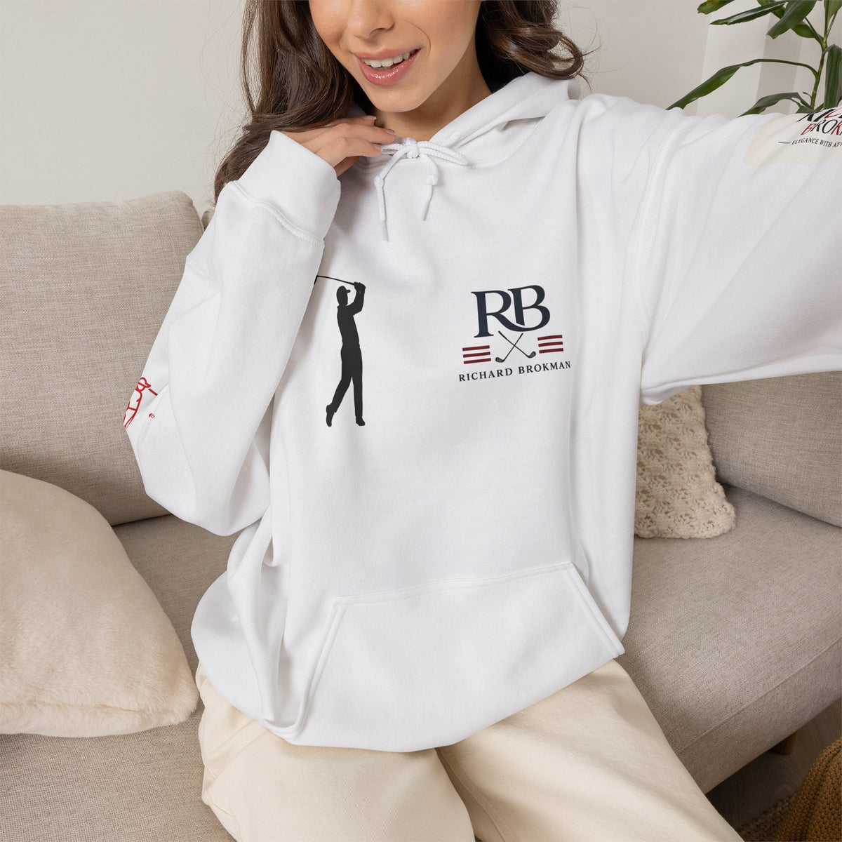 RB Golfer Silhouette Hoodie | Heavy Blend Pullover | Richard Brokman
