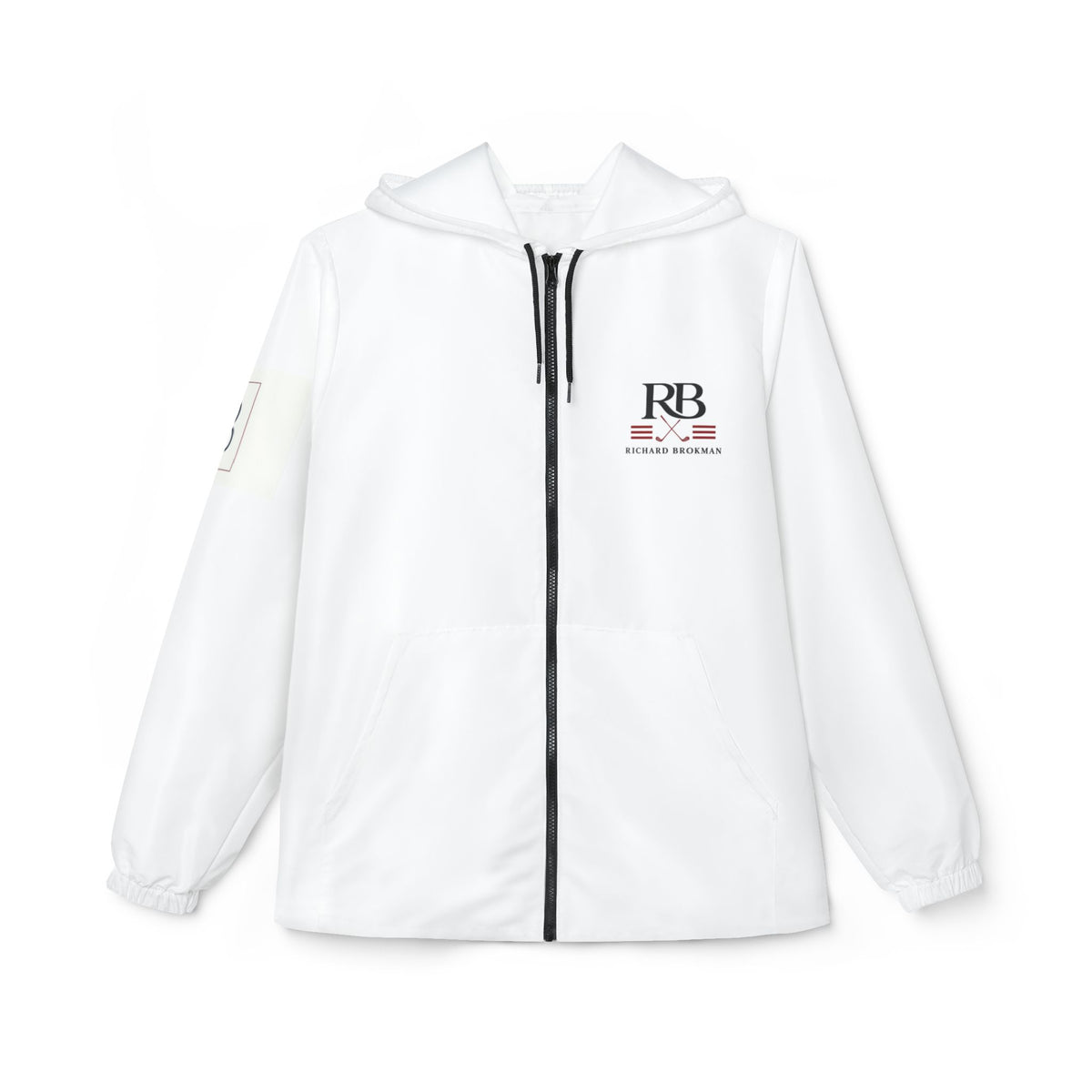 RB Monogram Windbreaker Jacket | Lightweight Hooded Zip Jacket | Richard Brokman