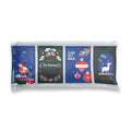 Christmas Satin Pillowcase | Festive Holiday Card Collage Print | Silky King Pillow Cover 20x40 for Hair & Skin