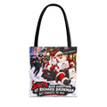 Christmas Santa Shopping Tote Bag | Santa Buys Everything at Richard Brokman | Canvas Holiday Gift Bag