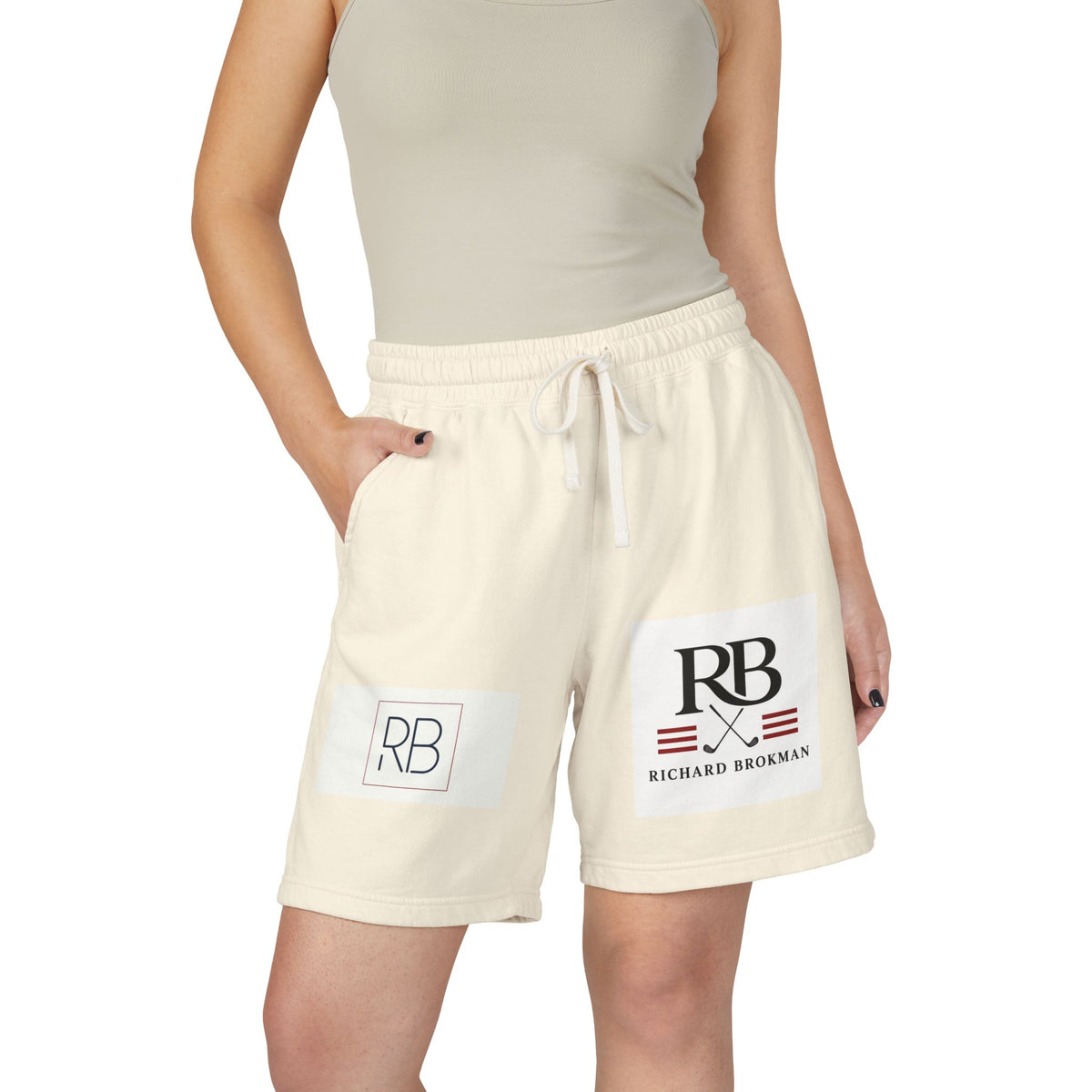 RB Monogram Sweat Shorts | Garment-Dyed Lounge Shorts | Richard Brokman