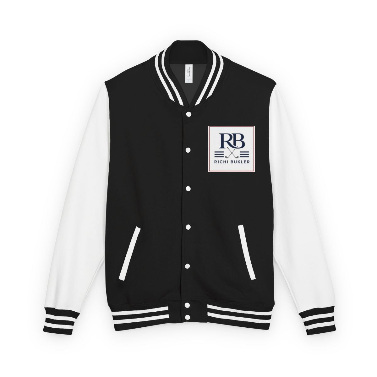 RB Monogram Letterman Jacket | Varsity Snap Jacket | Richard Brokman