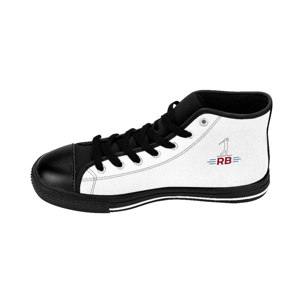 Men's Golf High-Top Sneakers | Golfer Silhouette & RB Monogram Canvas Shoes | Richard Brokman