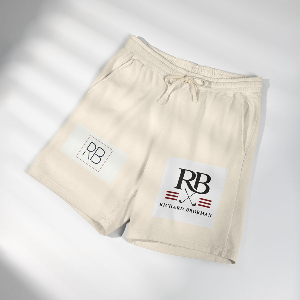 RB Monogram Sweat Shorts | Garment-Dyed Lounge Shorts | Richard Brokman