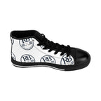 Women's Golf High-Top Sneakers | Red Panel RB Monogram Pattern Canvas Shoes | Richard Brokman