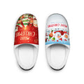 Christmas Slippers for Women | Cute Santa & Reindeer Print Indoor Slides | Cozy Holiday House Shoes Gift