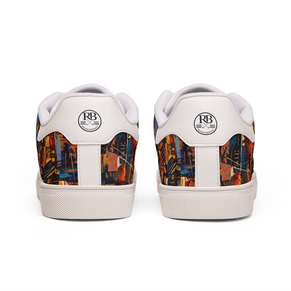 RB City Skyline Sneakers | Low-Top Art Print Leather Sneakers | Richard Brokman