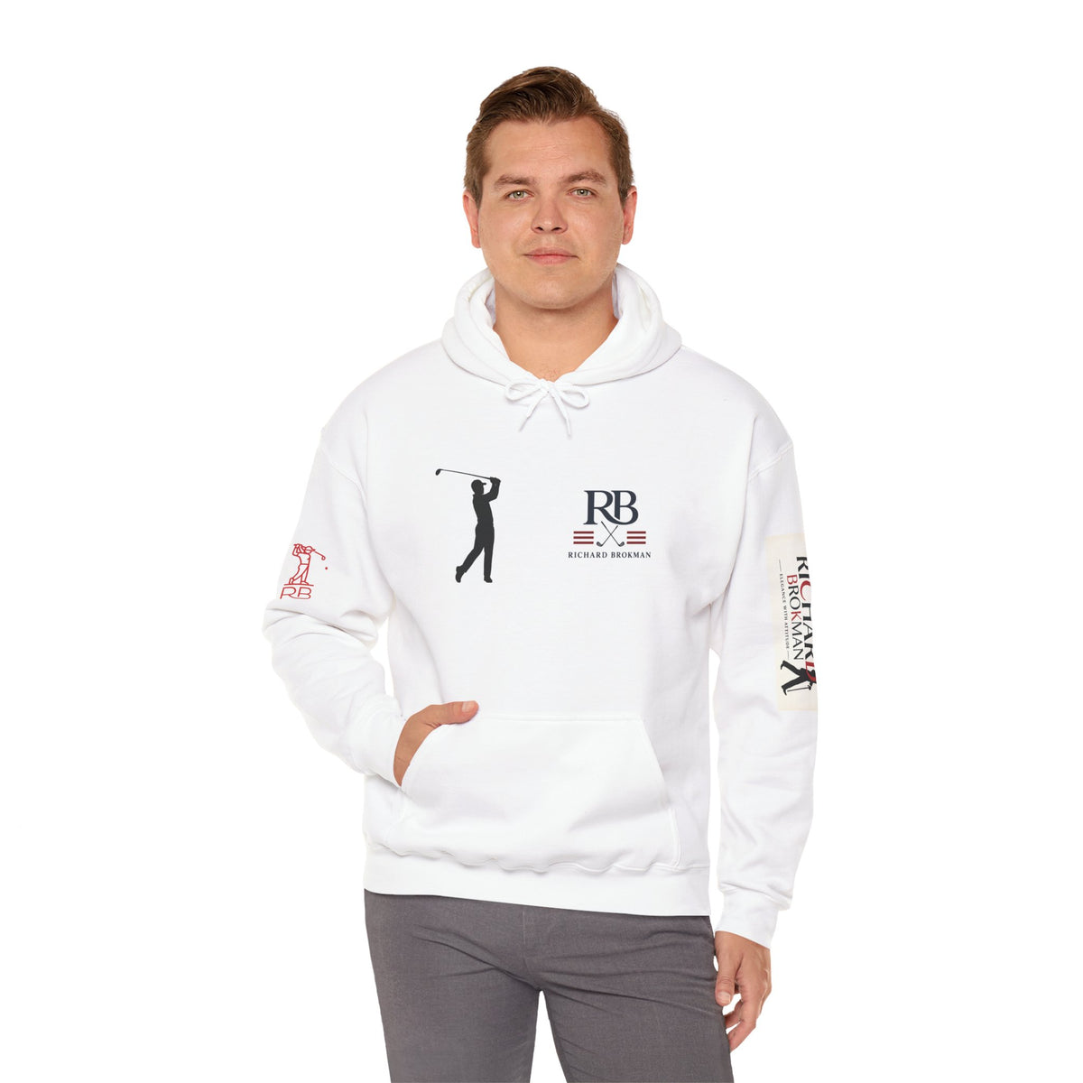 RB Golfer Silhouette Hoodie | Heavy Blend Pullover | Richard Brokman