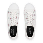 Fire Truck Sneakers for Women | Cute Mini Red Fire Engine Pattern Low-Top Canvas Shoes | Firefighter Gift