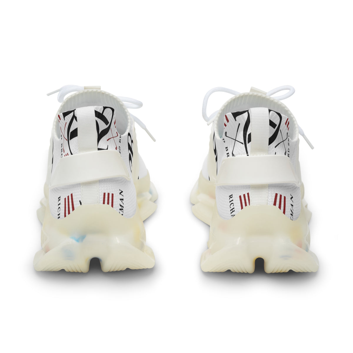 Men's Mesh Sneakers | Retro RB Monogram Logo Graphic Athletic Shoes | Lightweight Running Trainers | Richard Brokman