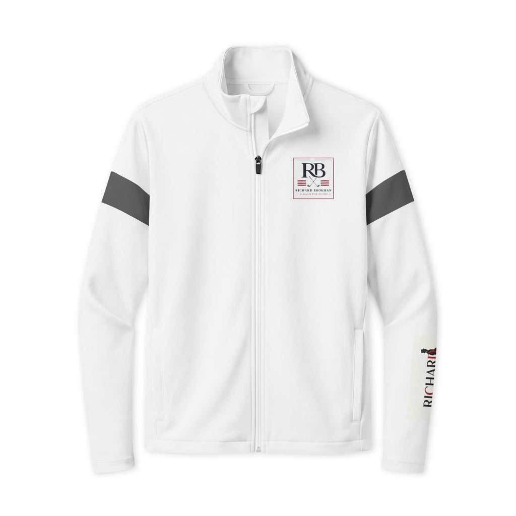 RB Monogram Track Jacket | Full-Zip Tricot Travel Jacket | Richard Brokman