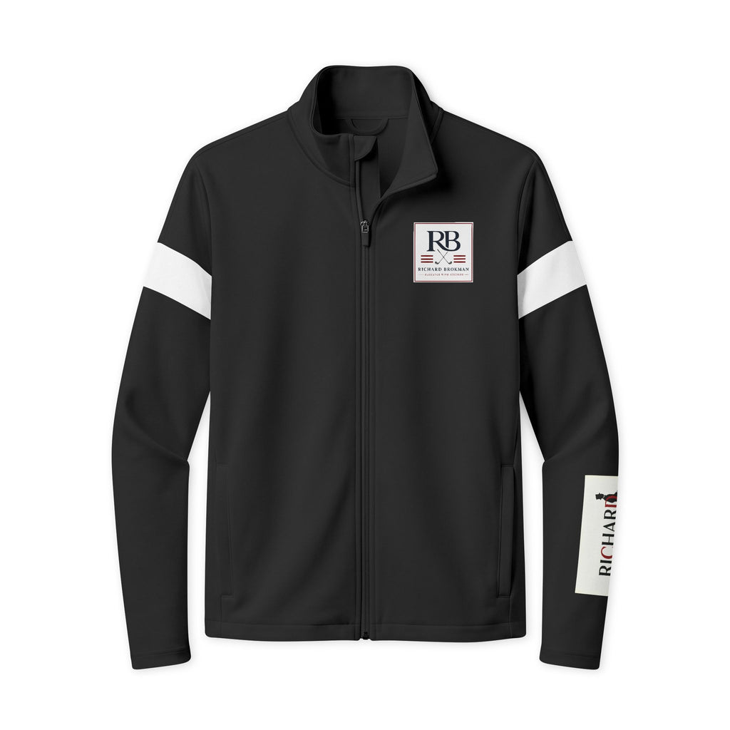 RB Monogram Track Jacket | Full-Zip Tricot Travel Jacket | Richard Brokman
