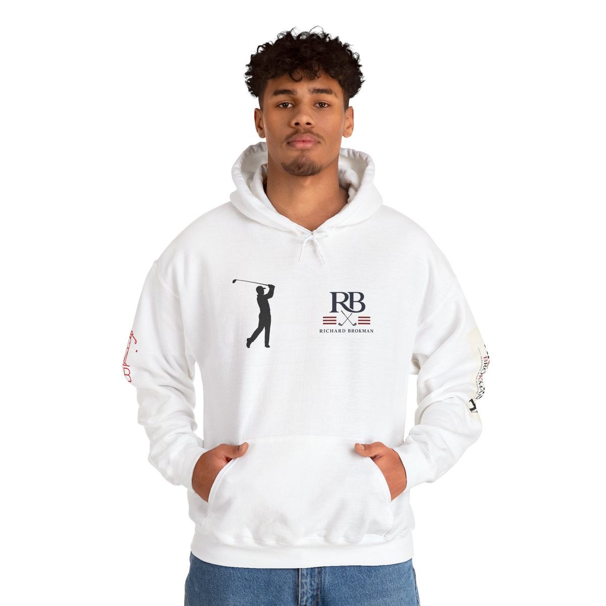 RB Golfer Silhouette Hoodie | Heavy Blend Pullover | Richard Brokman