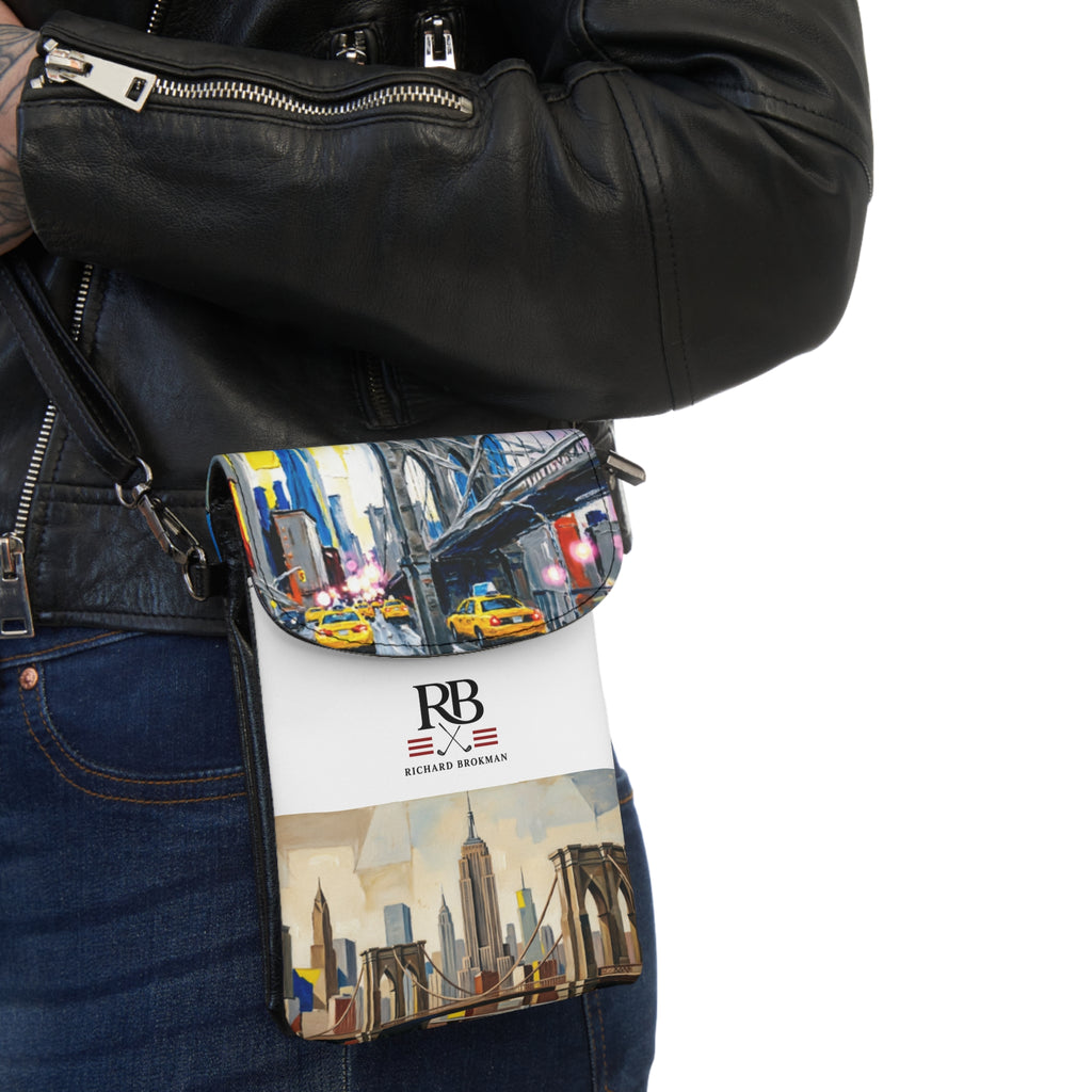 RB City Skyline Crossbody Phone Pouch | Small Phone Wallet Bag | Richard Brokman