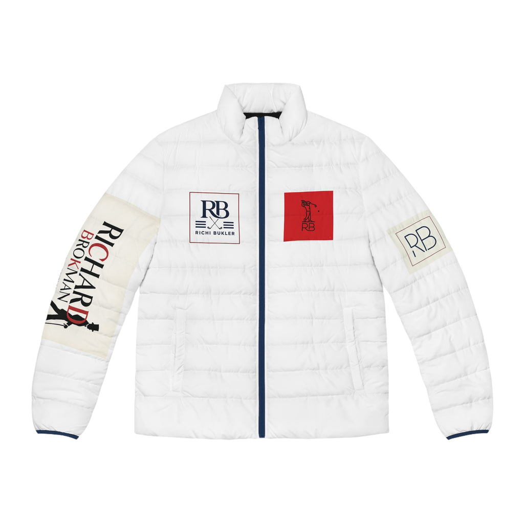 RB Monogram Puffer Jacket | Quilted Full-Zip Winter Jacket | Richard Brokman