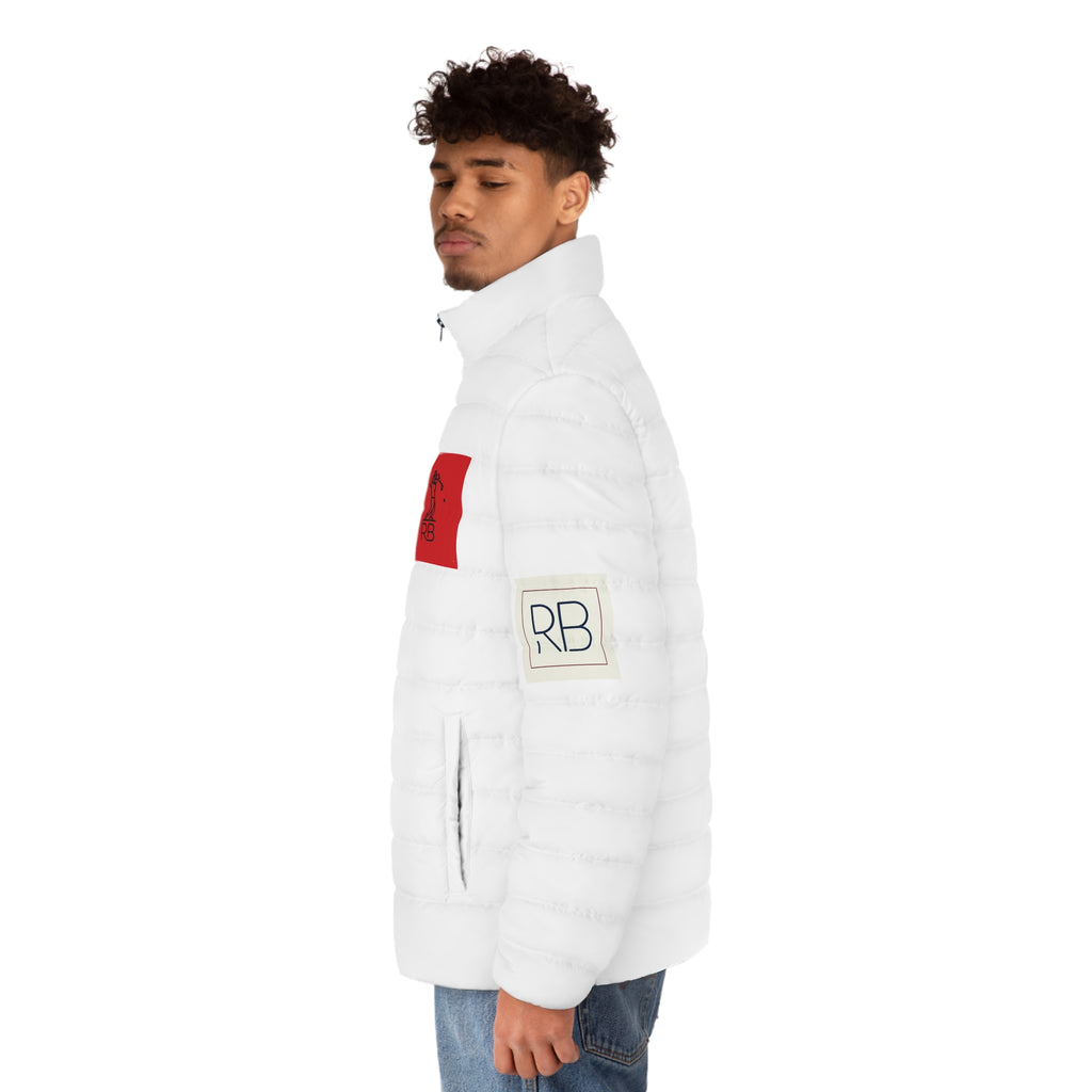 RB Monogram Puffer Jacket | Quilted Full-Zip Winter Jacket | Richard Brokman