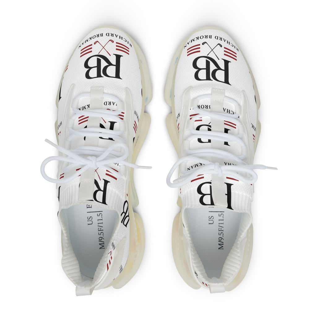 Men's Mesh Sneakers | Retro RB Monogram Logo Graphic Athletic Shoes | Lightweight Running Trainers | Richard Brokman