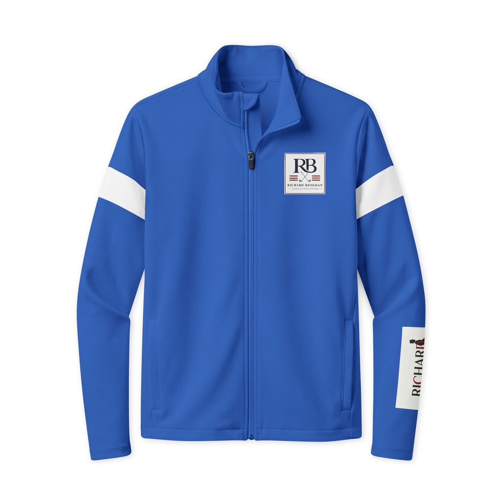 RB Monogram Track Jacket | Full-Zip Tricot Travel Jacket | Richard Brokman
