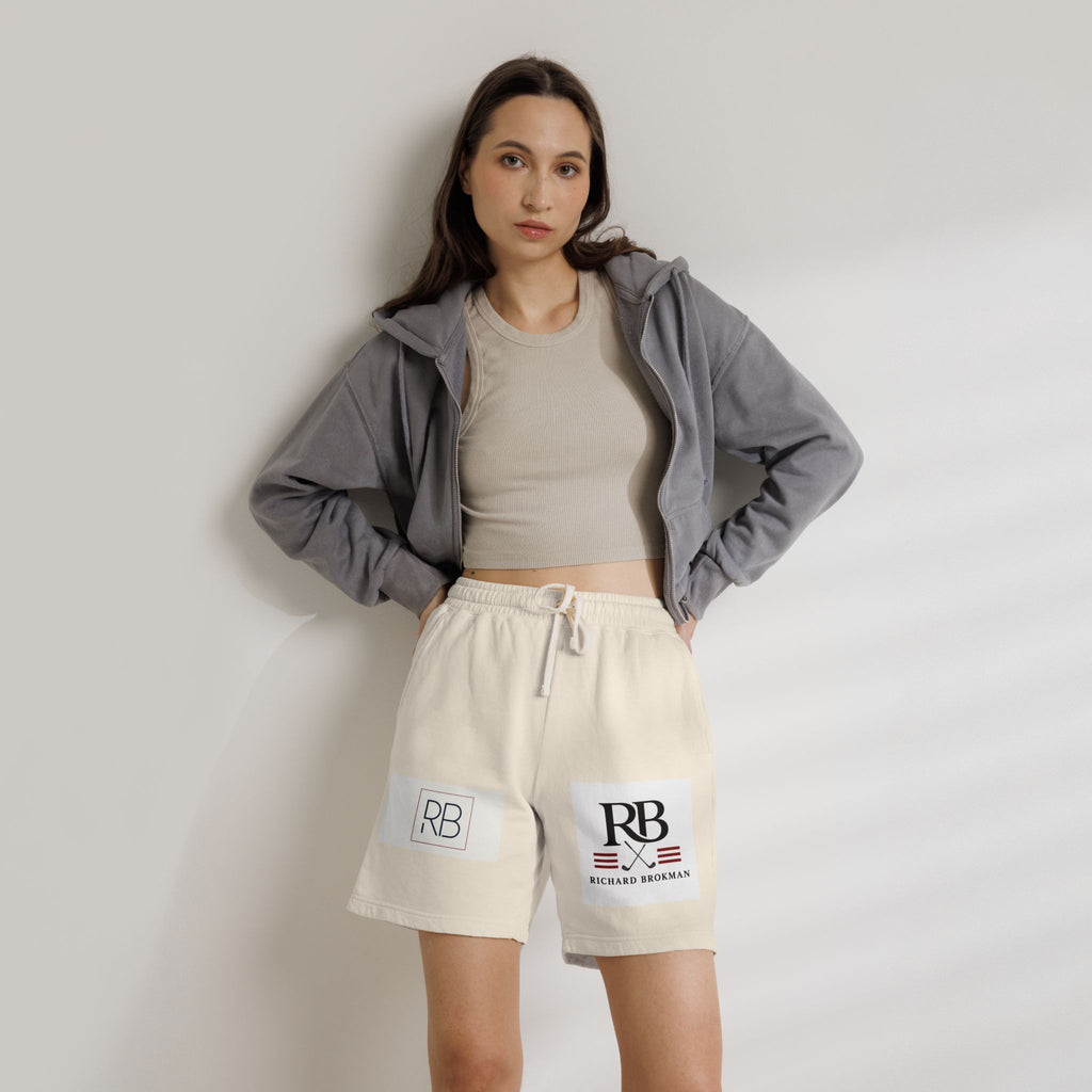 RB Monogram Sweat Shorts | Garment-Dyed Lounge Shorts | Richard Brokman