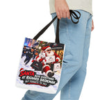 Christmas Santa Shopping Tote Bag | Santa Buys Everything at Richard Brokman | Canvas Holiday Gift Bag